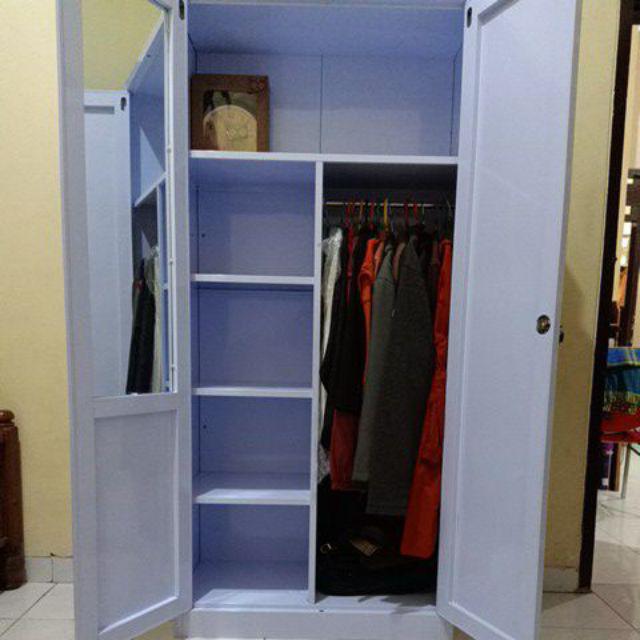 Lemari Pakaian 2 Pintu Besi Plat 8182