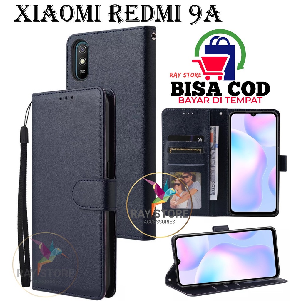 XIAOMI REDMI 9A FLIP LEATHER CASE PREMIUM-FLIP WALLET CASE UNTUK XIAOMI REDMI 9A