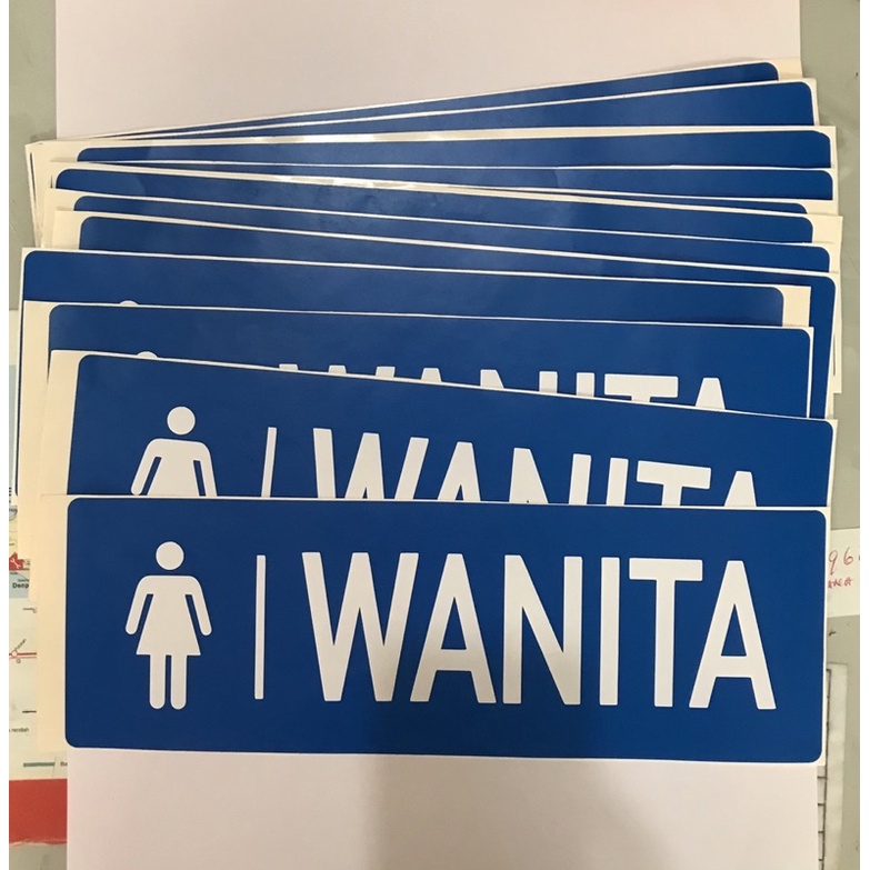 

Sticker stiker sign petunjuk Wanita toilet wc tanda