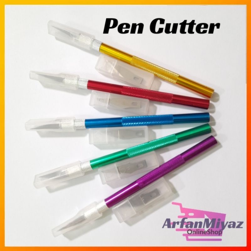 

Pen Cutter Cutting Sticker + 5pcs Refill Atau Pisau Ukir Seni Serbaguna Ungu/Biru/Hijau/Merah/Kuning