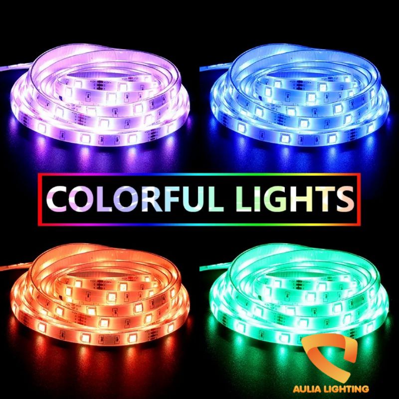 PAKET 5M LED STRIP RGB SMD 5050 REMOTE MATA BESAR 44K ADAPTOR LENGKAP KAMAR TIDUR CEWEK COWOK AESTETIK DIY HIAS