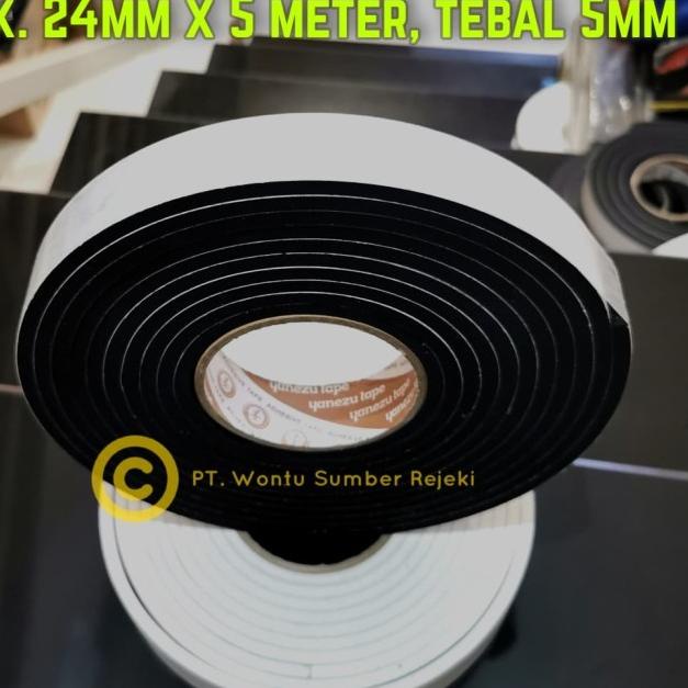

❉ Single Foam Tape Hitam, uk. Lebar 1inch , Panjang 5 Meter , Tebal 5mm ➨