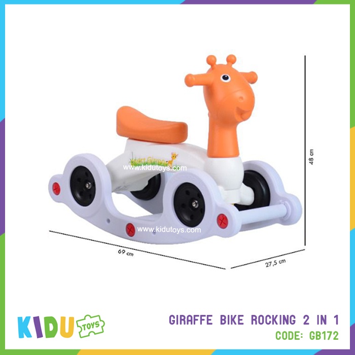 Mainan Anak Giraffe Rabbit Smart Sheep Bike Rocking 2 in 1 Kidu Baby