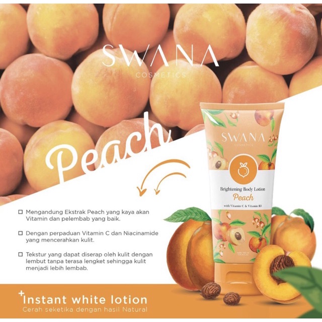 Swana Instant White Body Lotion Peach