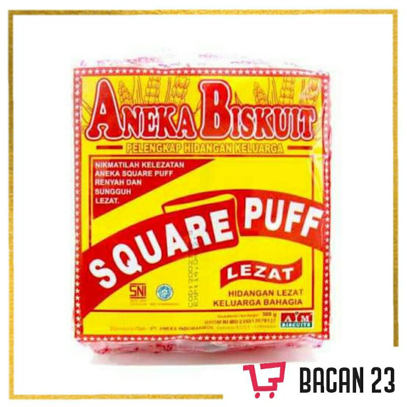 

Aneka Manis Square Puff (300gr) / Biskuit Gabing / Bacan 23 - Bacan23