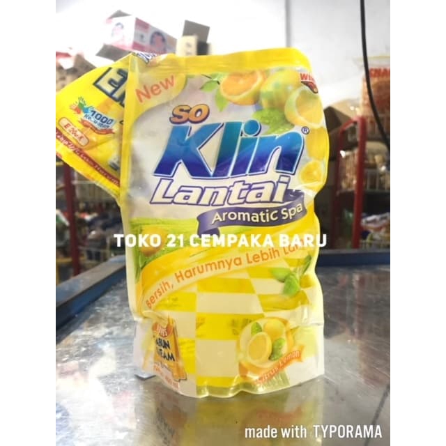 So Klin Lantai CITRUS LEMON Refill 345 ml | SoKlin Lantai Pouch 345ml
