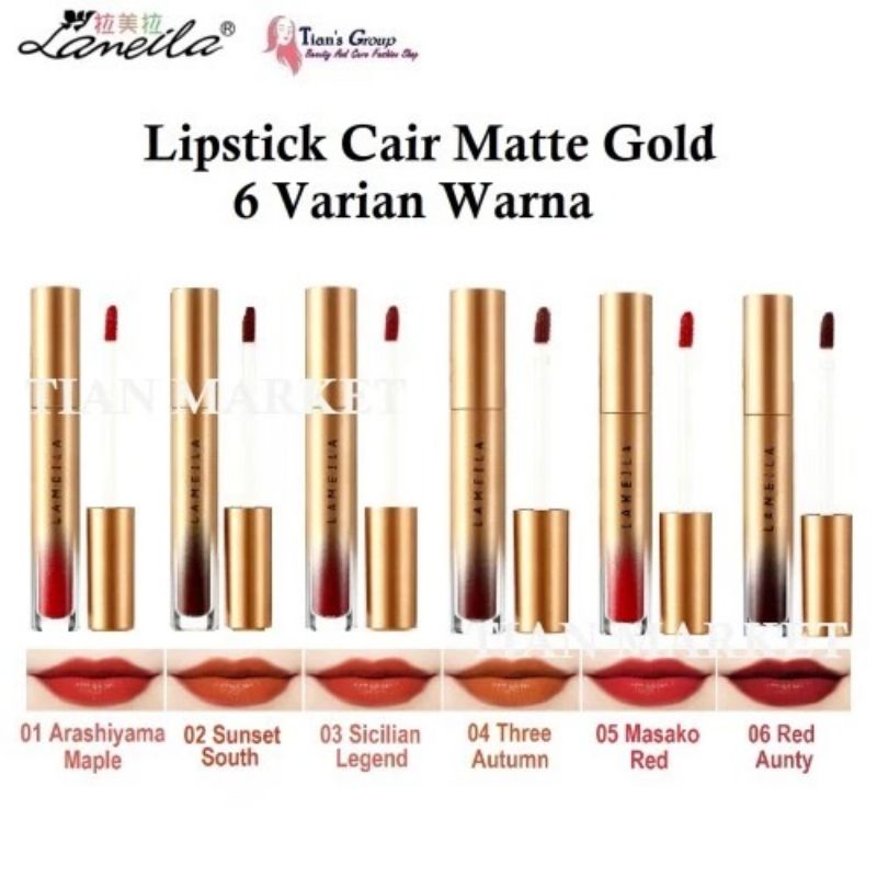 LAMEILA VELVET LIP GLAZE LONG LASTING LIP GLOSS/LAMEILA GOLD