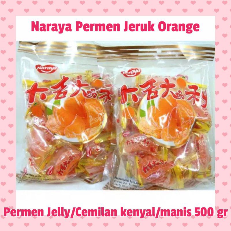 

Naraya Permen Jelly Jeruk Orange/Permen Manis Cemilan Enak 500 gr