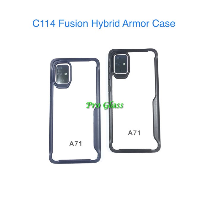 C114 Samsung A50 / A50s / A51 / A71 / M30 / A40s Fusion Hybrid Armor Case Silicone Acrylic