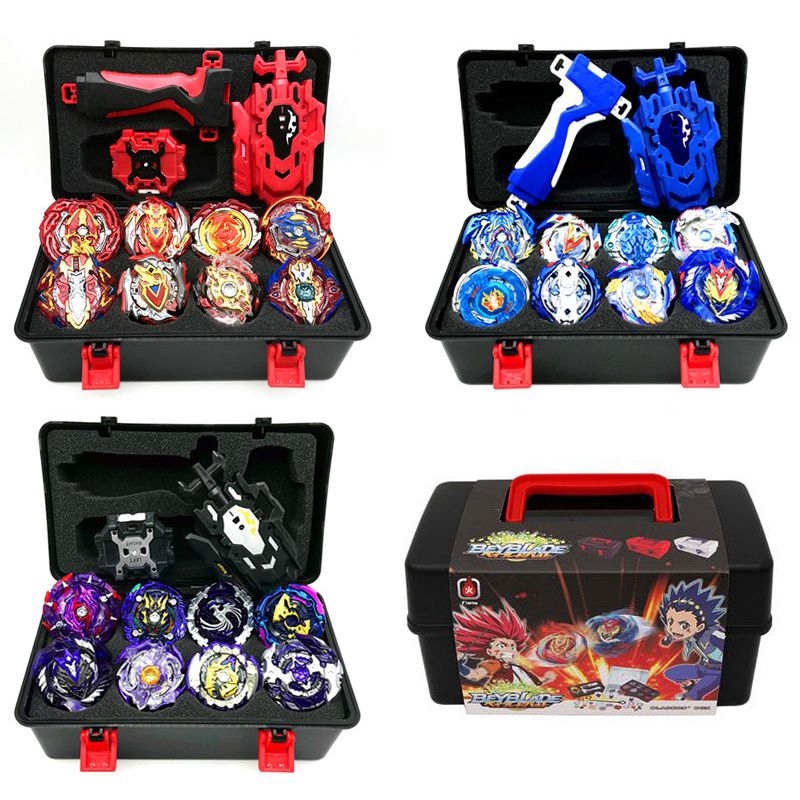 【Spot goods】8pcs Gyro Burst Beyblade Set With Launcher Portable Storage Box Kids Gift Toy