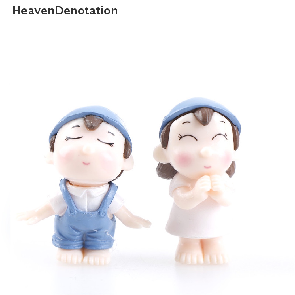 [HeavenDenotation] Couple Figurines Miniatures Fairy Garden Gnome Moss Terrariums Resin Crafts Decoration