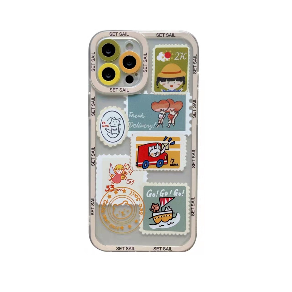 Soft case Tpu Transparan Motif Kartun Untuk iPhone 13 13pro 13prm 11 7Plus 8Plus Xr XS 13 12pro Max