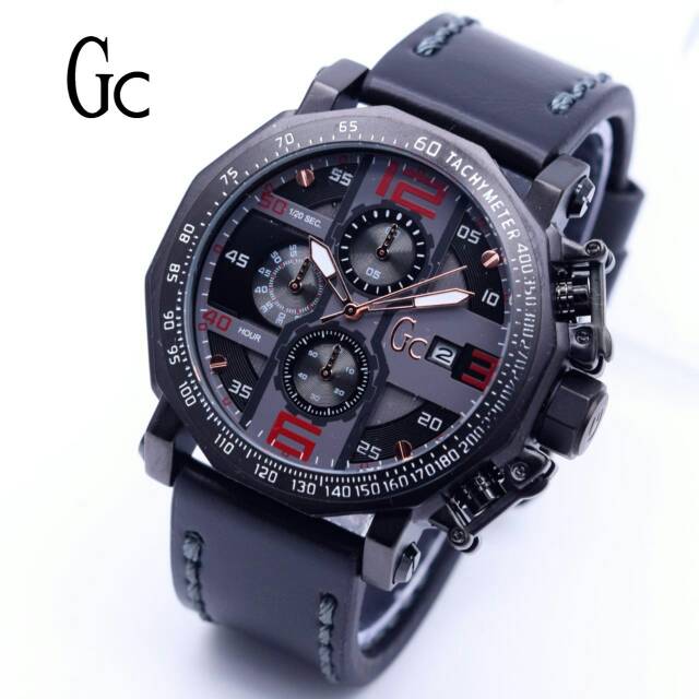 Jam Tangan Gc Crono Aktif - Jam Tangan Pria Gc Tali Kulit - Jam Tangan Gc