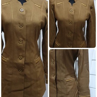 BAJU PEMDA ACEH,SERAGAM BLAZER KEKI KHAKI TUA WANITA MODIS ...