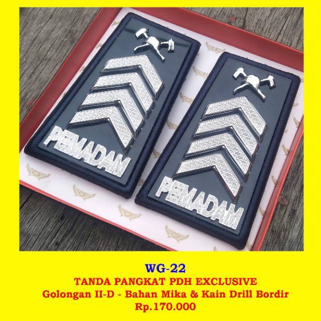 Pangkat Pemadam PDH 2d, Akrilik / WG-22
