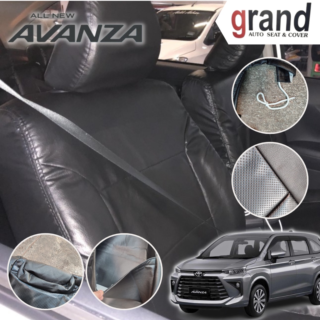 Sarung Cover Jok Grand All New Avanza 2022 Hitam/Bintik Grand Set