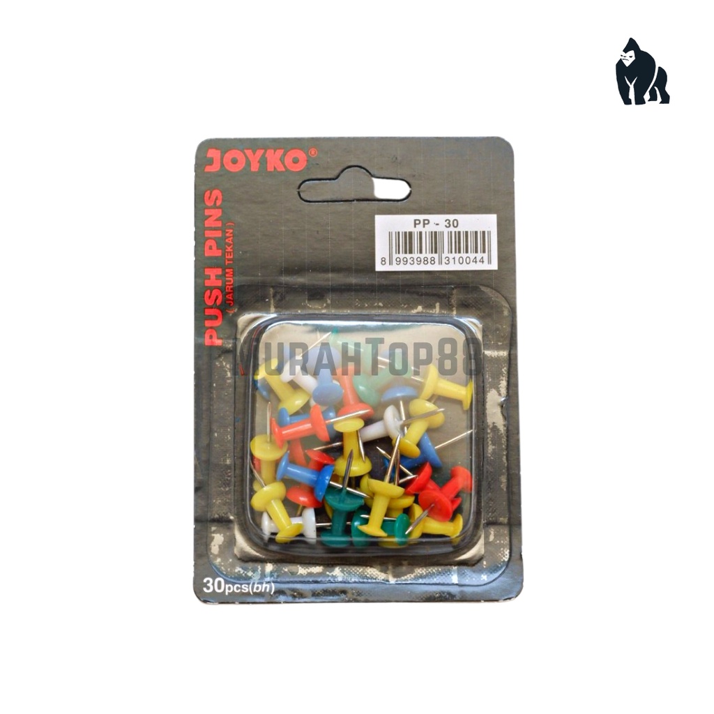 

Push Pins Joyko PP-30 / Jarum Tekan Paku Pin Warna Warni 30 pcs