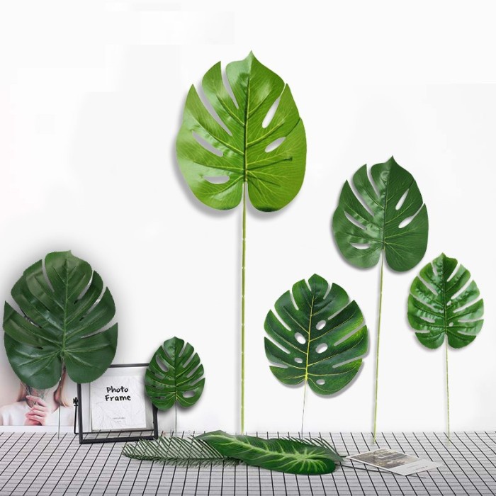 Triple W Fake Dummy Daun Monstera Artificial Plants Dekorasi Fotografi