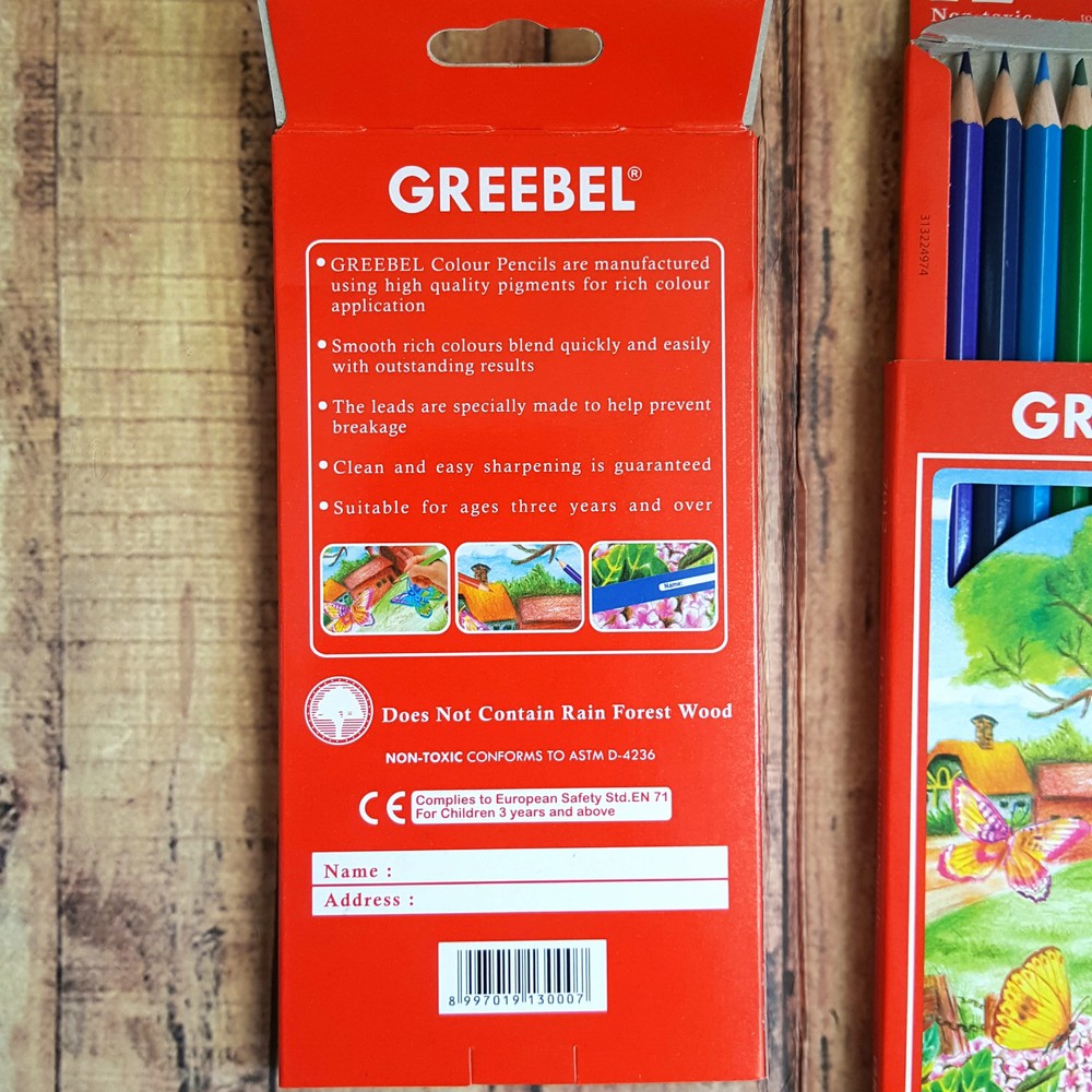 Pensil Warna Greebel Panjang Isi 12 - 12 Classic Color Pencils 7012