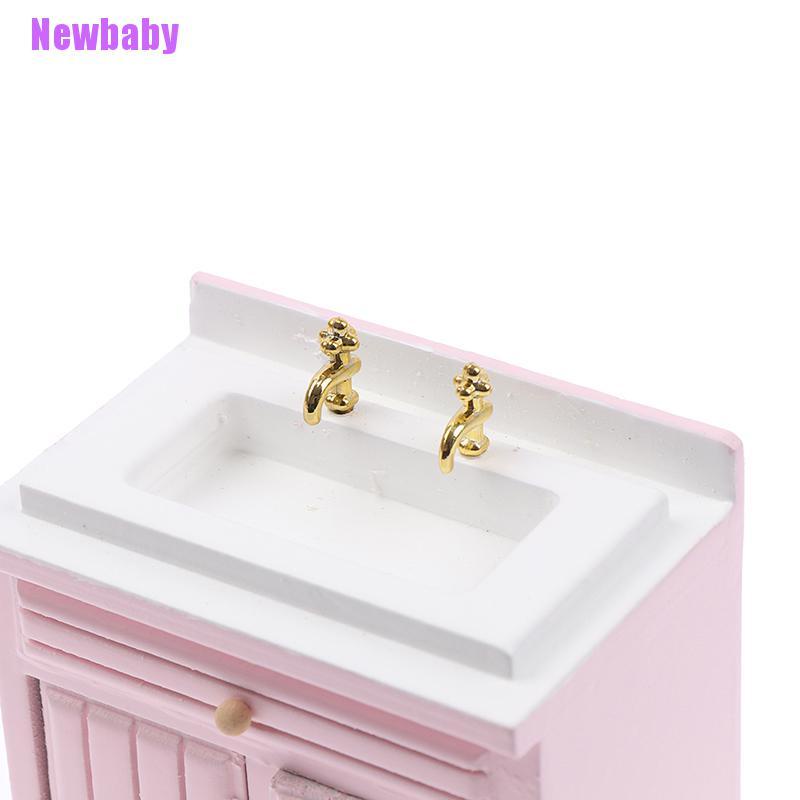 (Newbaby) Mainan Miniatur Lemari / Wastafel / Kompor / Bak Cuci Skala 1: 12 Untuk Aksesoris Rumah Boneka