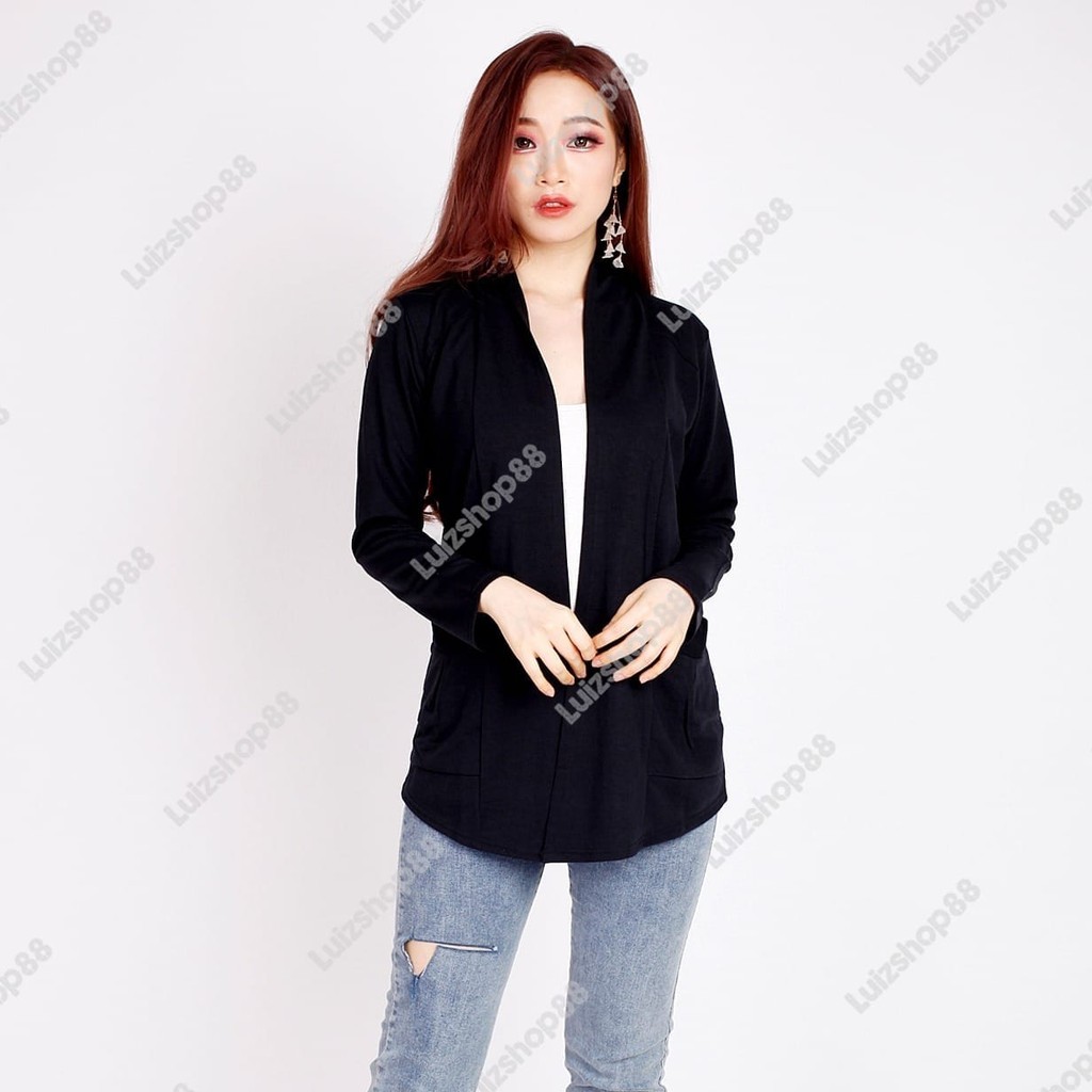 Atasan Wanita Outerwear Cardigan Kaos Spandek