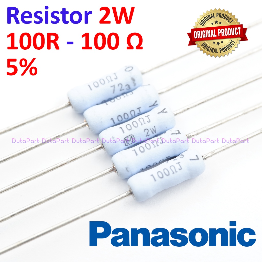 Resistor 100 Ohm 2 Watt 5% ORIGINAL PANASONIC 2W 100R HIGH QUALITY