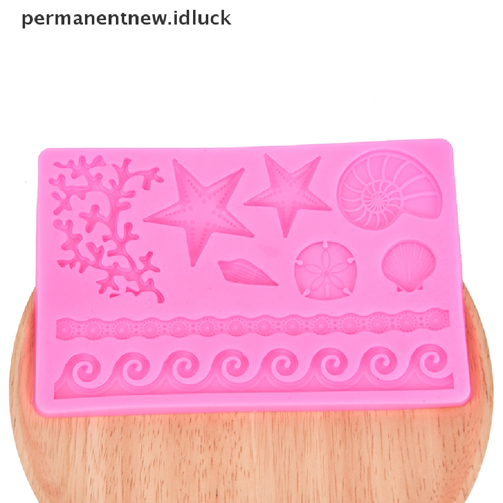 1 Pc Cetakan Kue / Coklat Bentuk Bintang Laut Bahan Silikon