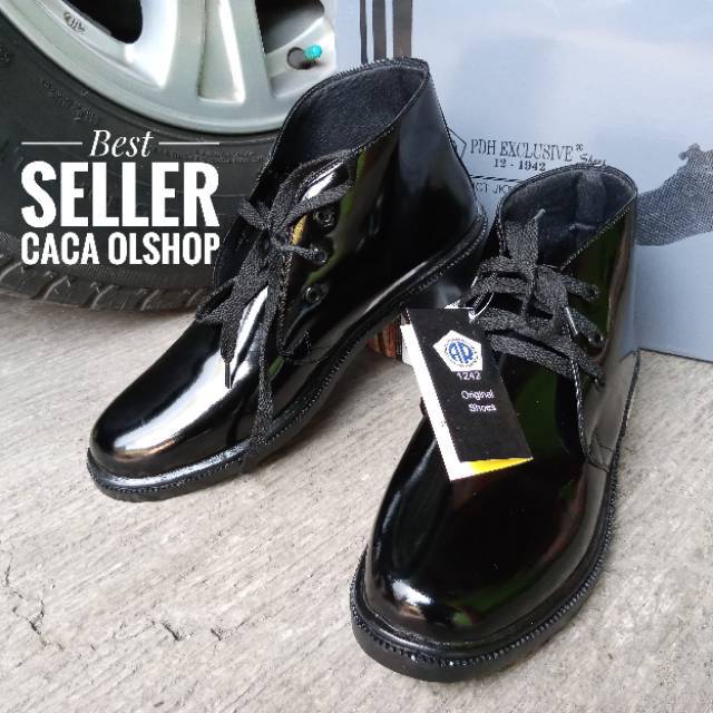 Sepatu PDH AR Exclusive hitam lux tali paskibra