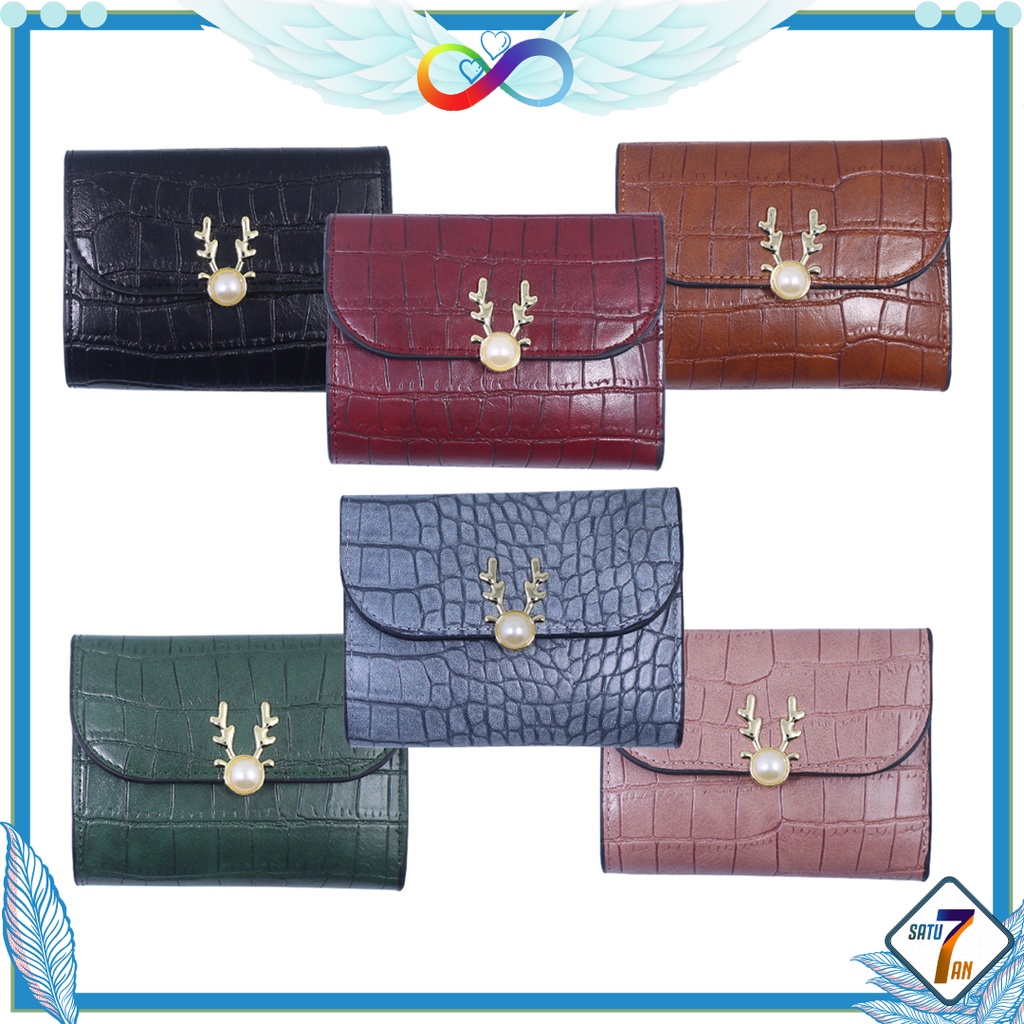 Dompet Lipat Wanita Mini Kecil Fashion Korea Style Dompet Cewek Import Kasual Women Wallet Satu7an D59