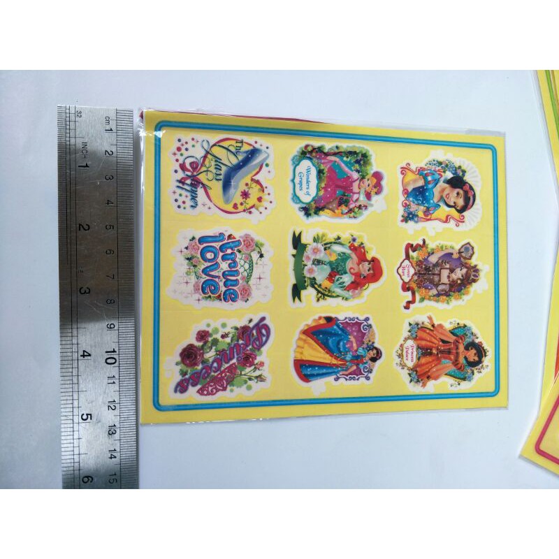 Mainan Stiker Gosok / Rugos Gambar Princess HK Frozen dkk Murah Lucu Mainan Anak Jadul