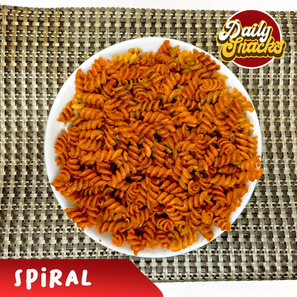 Makaroni Spiral Pedas Asin Renyah by Daily Snack