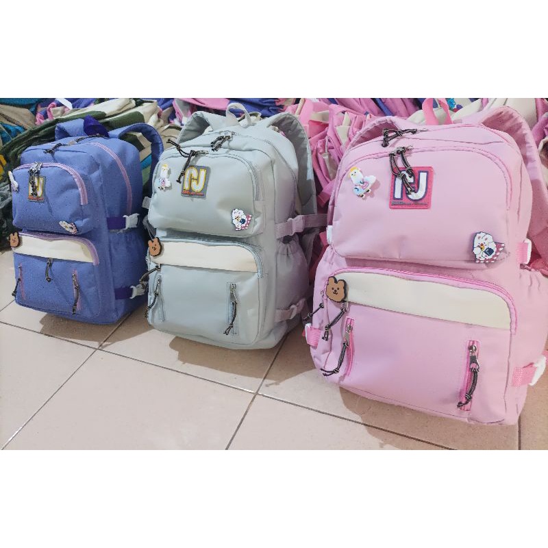 Tas Ransel Wanita Sekolah SD SMP SMK Terbaru K POP Korea Tas Ransel Perempuan Remaja Gadis Gendong Besar Kekinian Terbaru Viral Populer 2022-7