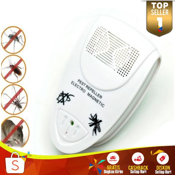 Alat Pembasmi Serangga Bug Scare Ultrasonic Rat Pest Control Repeller Terbaru Anti Nyamuk Ampuh