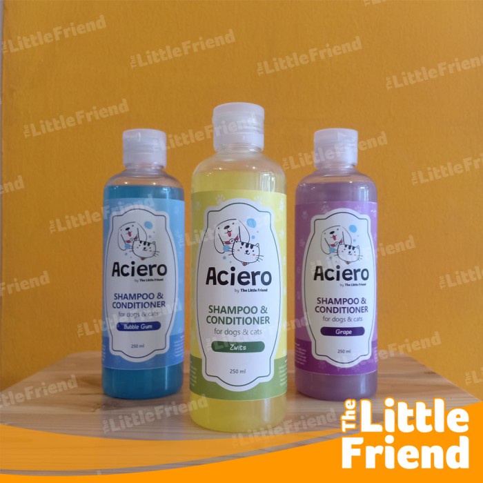 Dog Cat Shampoo Conditioner Anjing Kucing 2 in 1 ACIERO Lembut &amp; Wangi