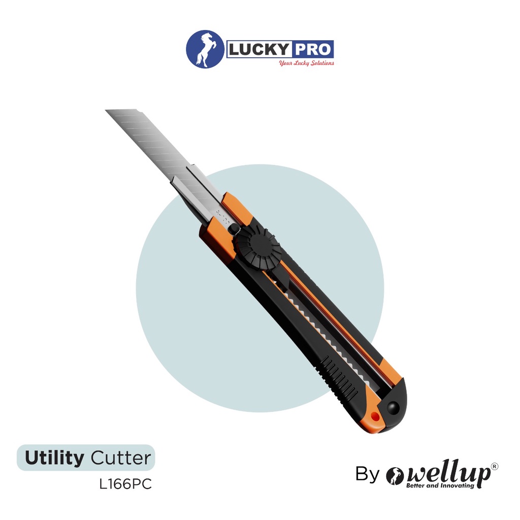 

LuckyPro Pisau Blade Cutter kater pemotong Kertas Paper Besar A100 L166PC