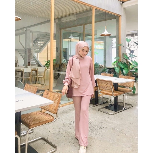 Alunicorn - Elle Knit - One set | One set wanita - Knit Uniqlo - knitting-Dusty Purple