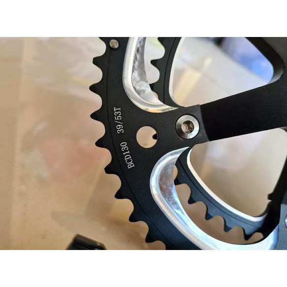 PROMO !! Crankset Litepro Double 53T - 39T . Crank Set HT2 Hollowtech II include BB Not Luce Slk