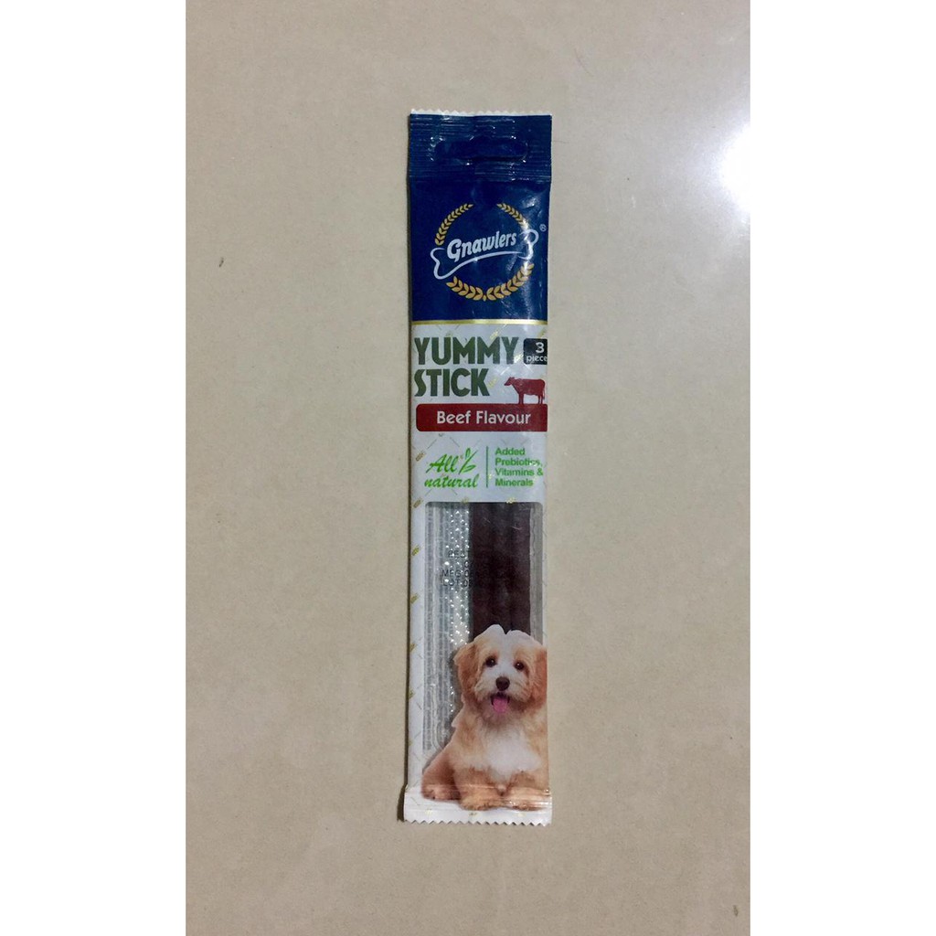 Gnawlers Yummy Stick 3pcs  Snack Cemilan Gigitan Anjing