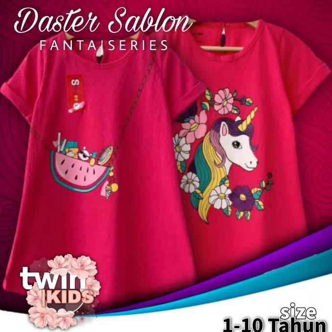 DISKON Baju Dress Anak Perempuan Pink Fanta - Watermelon, 2T