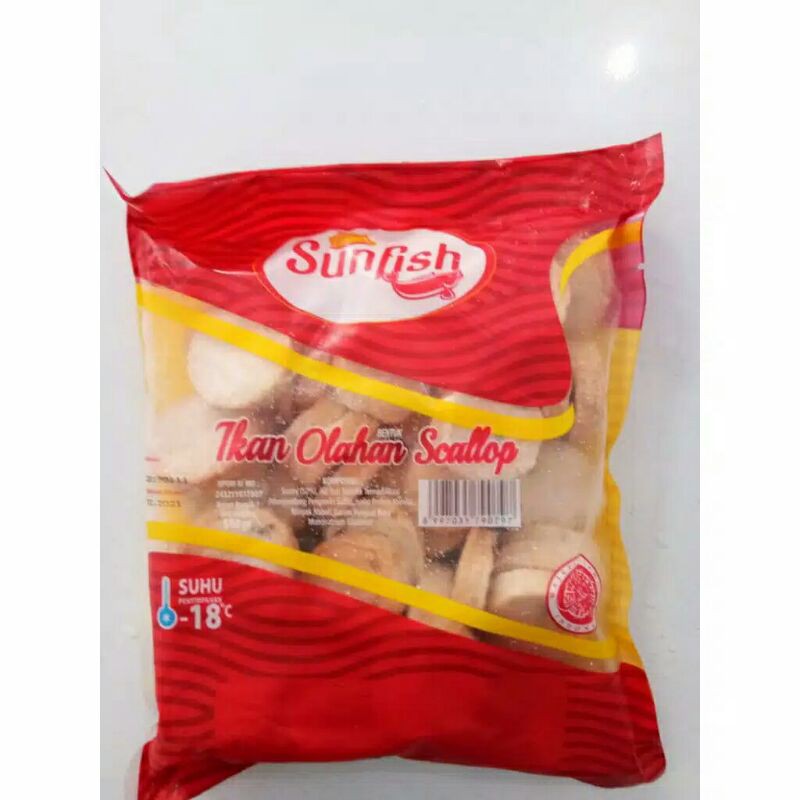 

Sunfish scallop 500gr - fish cake Ikan Bentuk Scalop