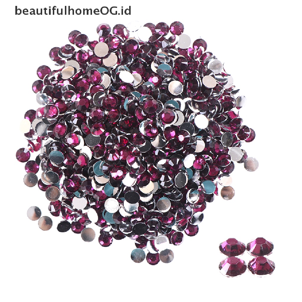 1000pcs Kristal Berlian Imitasi AB Jelly Flatback Bahan Resin Ukuran 5mm Untuk Pakaian Nail Art