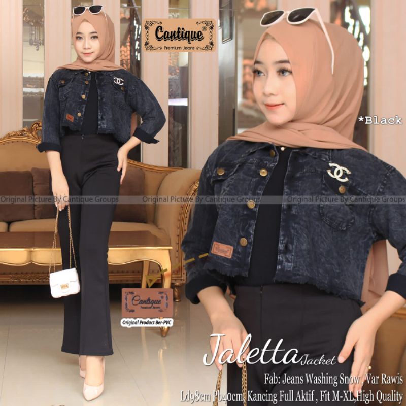 Jaletta jacket by cantique / Jaket jeans wanita premium