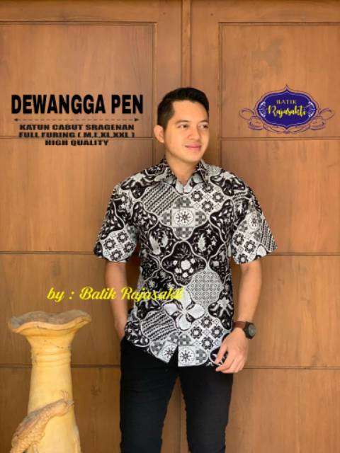 DEWANGGA LAWASAN Kemeja Batik Pria Katun Sragenan Full Furing