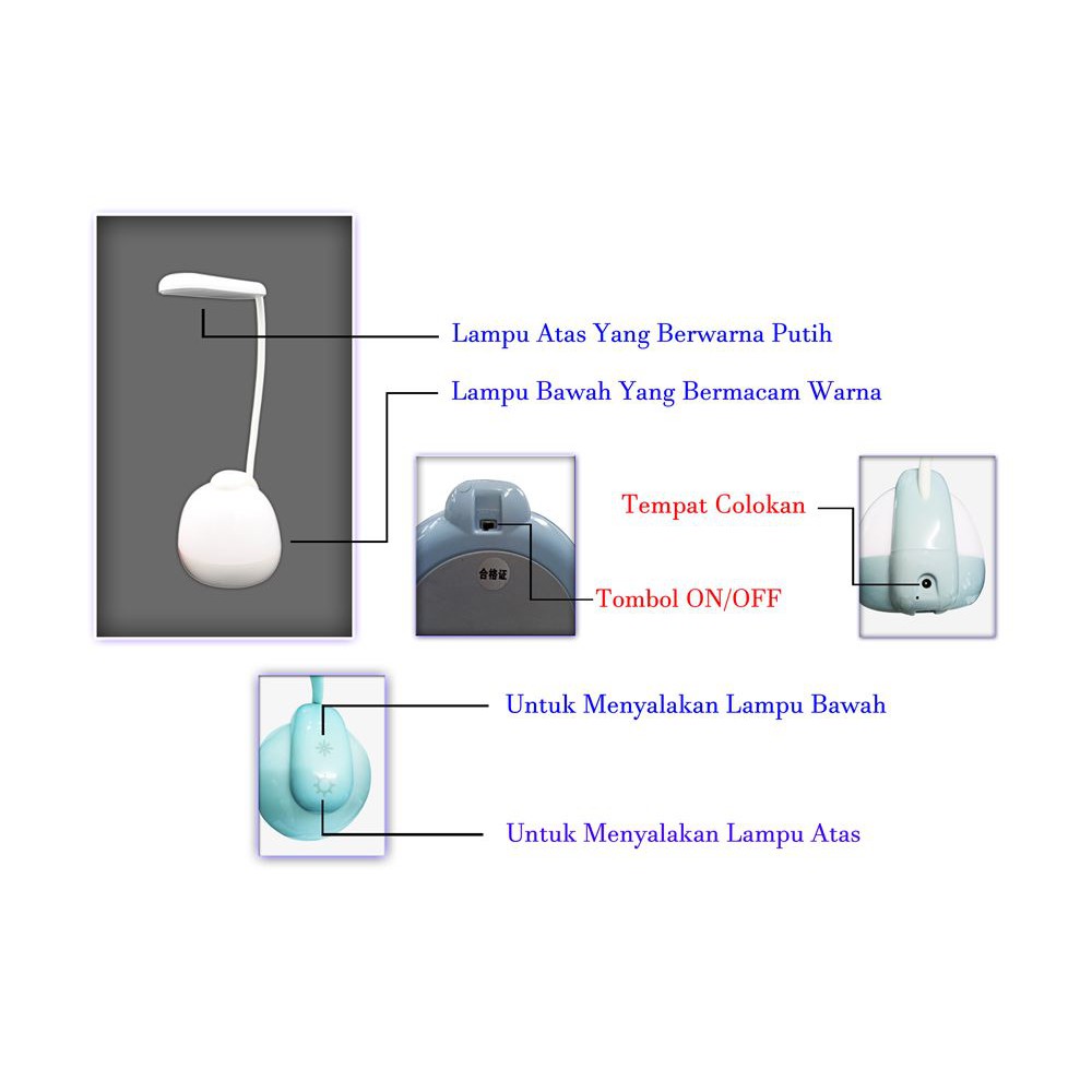 LAMPU MEJA BELAJAR TOUCH A2065