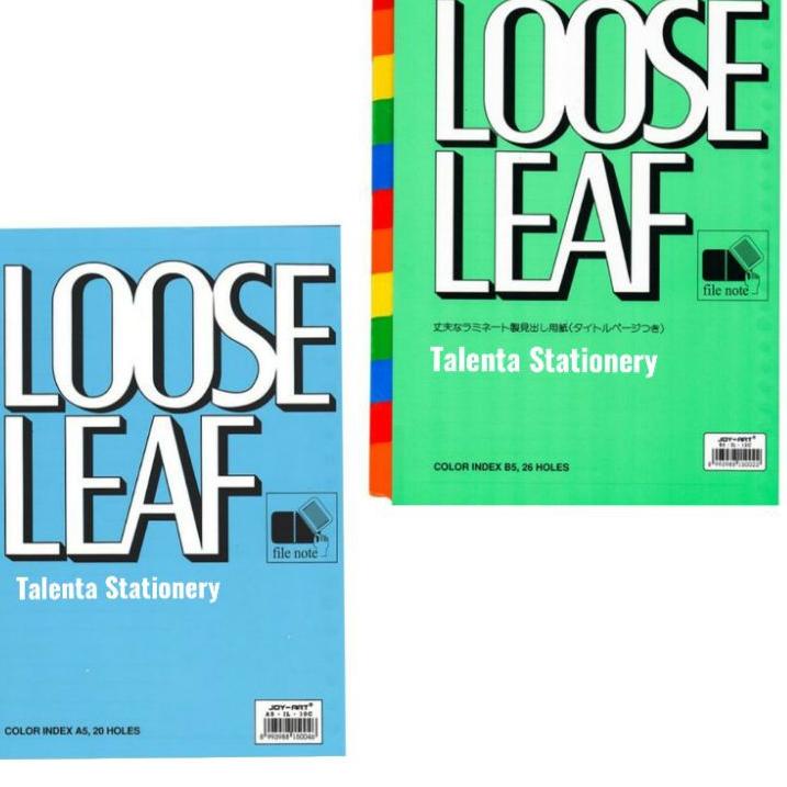 

2.2 TERLARIS Kertas Pembatas Binder File Index A5 10 Warna/B5 12 Warna murah