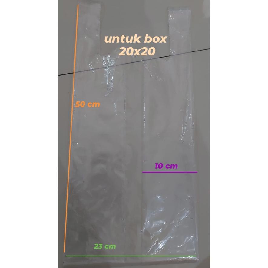 

Kresek Pe Bening Uk 23 Untuk Box 20 X 20 ( Pabrik Langsung)