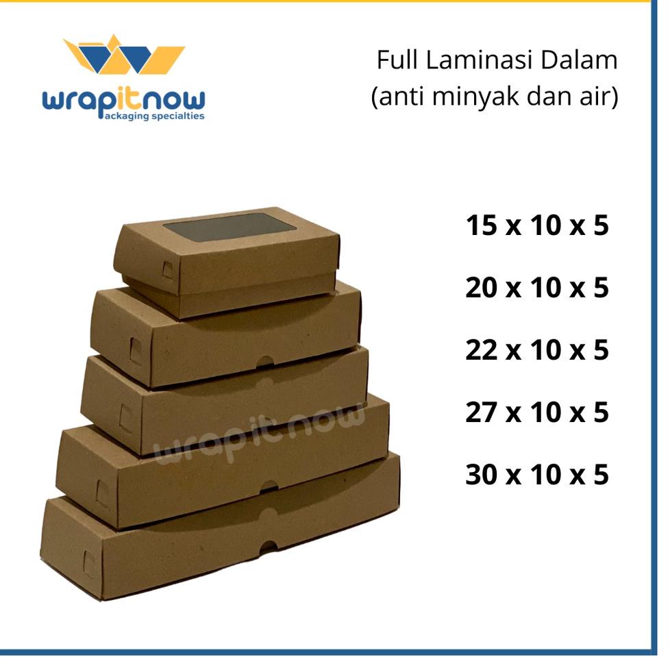 

0P7 Dus Kraft 22x10x5 / Brownies M/Dus Donat Isi 3 dus roti/ dus cookie/ box Kraft/ pabrik dus/ dus coklat↓✯ (Model Terkini)Sale ↓