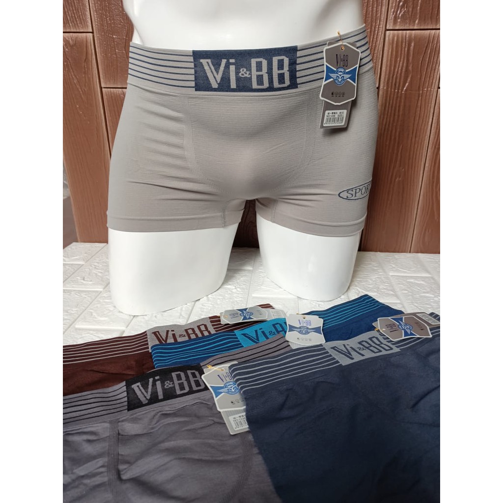 3PCS CELANA DALAM PRIA | BOXER PRIA Vi&amp;BB SIZE M L XL XXL