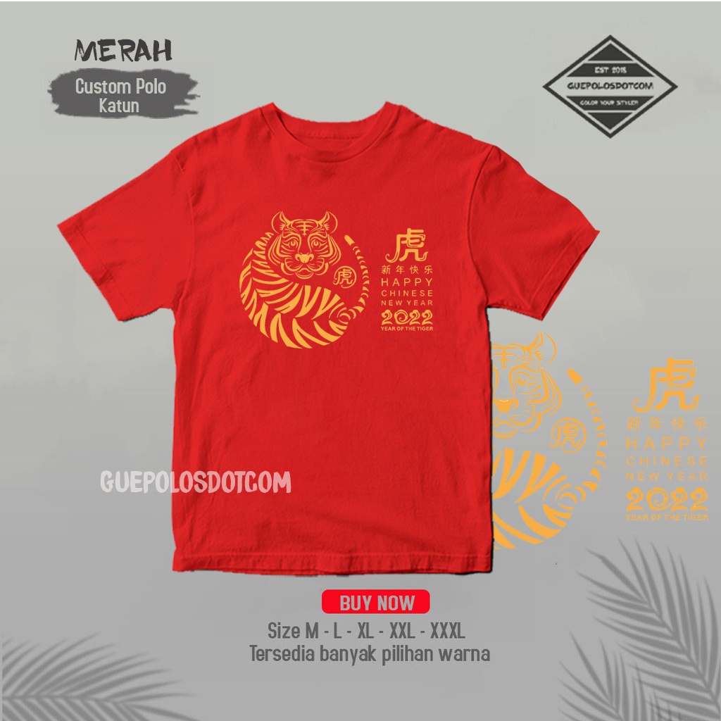 KAOS BAJU IMLEK 2022 YEAR OF TIGER bulet kalender harimau - KAOS IMLEK SINCIA - Kaos Keluarga Family