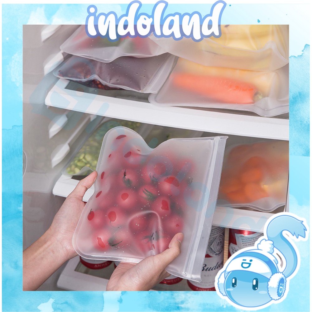 ☀ INDOLAND ☀ R465 Plastik Kulkas Penyimpanan Tebal / Plastik Penyimpanan / Plastik Ziplock Buram Plastik Reusable